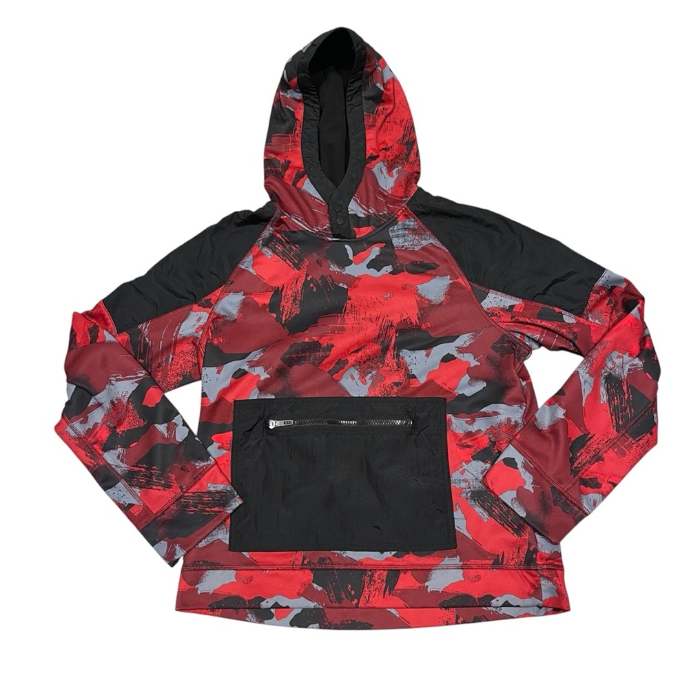 Youth Athletic Works XXL Boys Active Tech Fleece Pullover Red Jacket Coat Hood